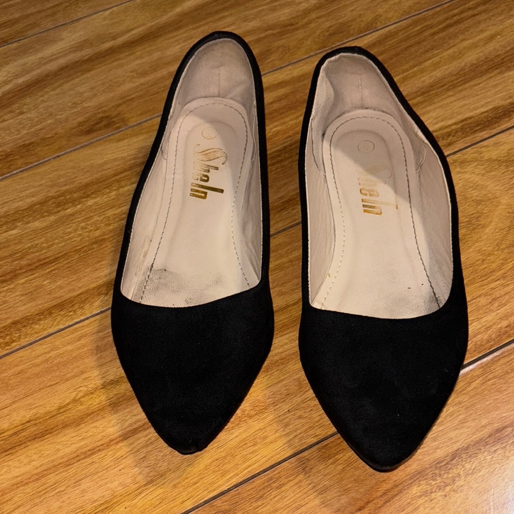 SHEIN Black Flats Elegant Slip-On Loafers